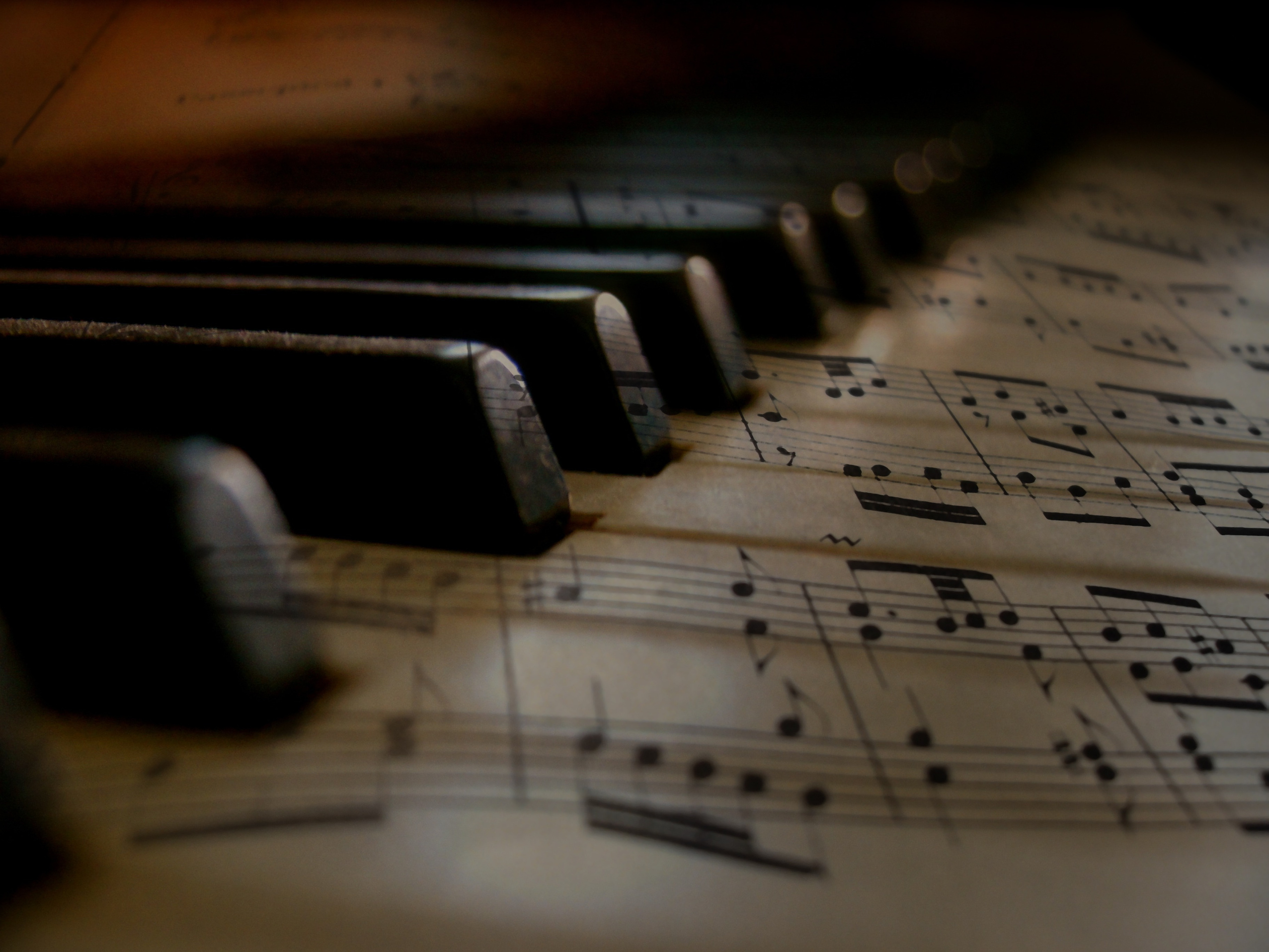 Piano Keys and Music Sheet